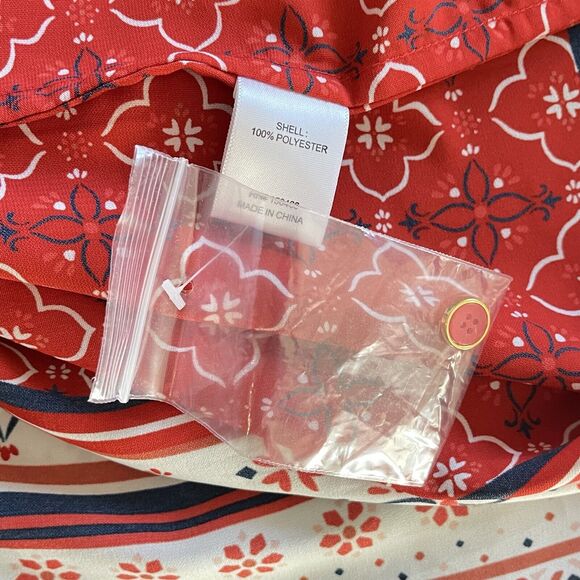NWOT 41Hawthorn Shirt Dress Midi Button Up Western OrangeRed SIZE MEDIUM No BELT - Picture 6 of 10